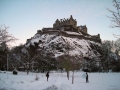 Snowy Edinburgh Castle